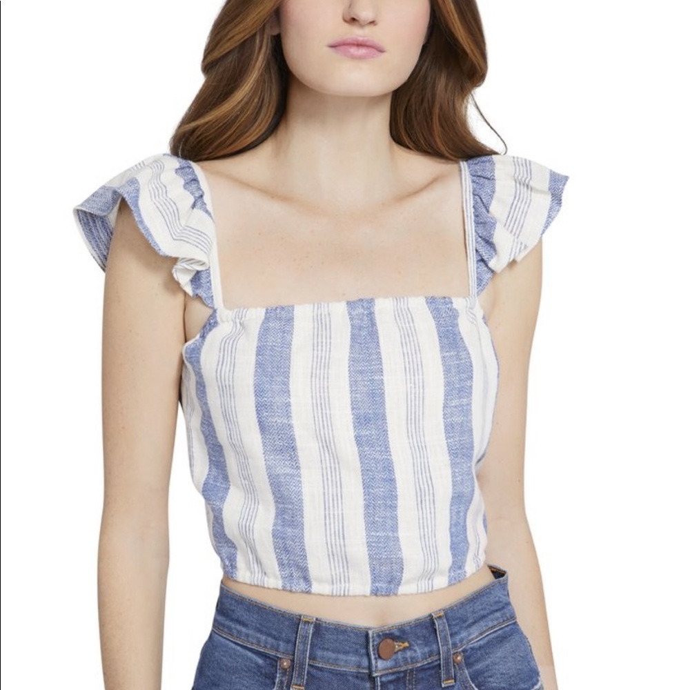 🆕Alice + Olivia Flutter Sleeve Crop Top